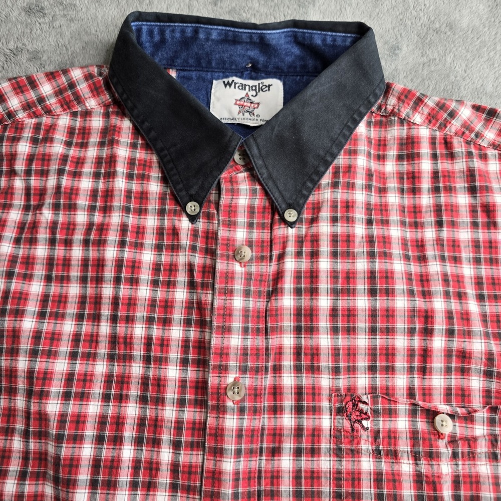 Professional Bull Riders Wrangler PBR Embroidered Button Up Rodeo Shirt XXL
